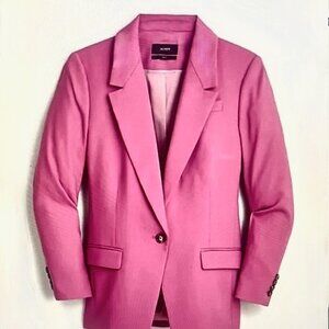 J.Crew Willa Italian City Blazer Pink Garden Dahlia size 0